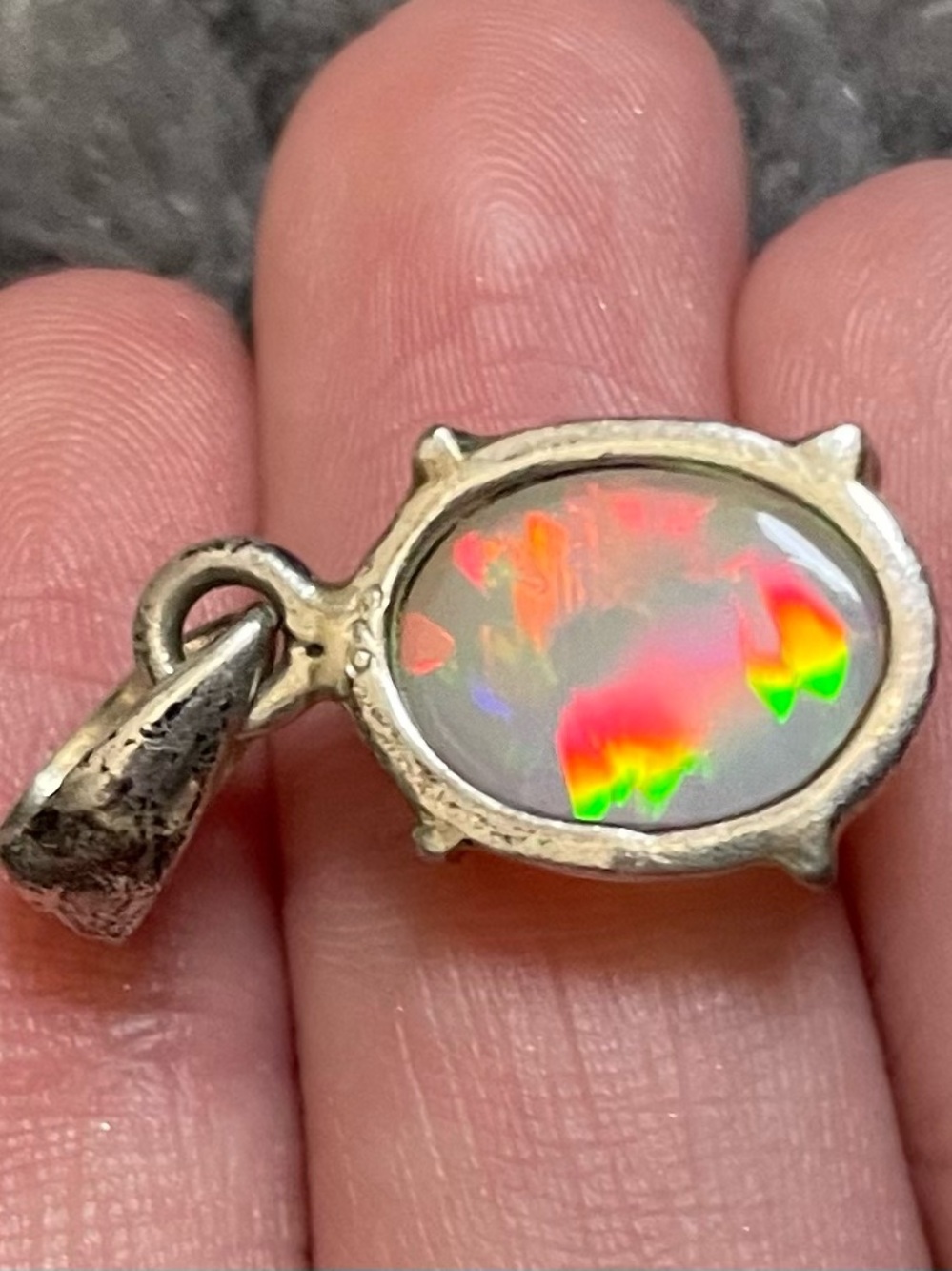 Rainbow Opal Pendant - Picture 2 of 4